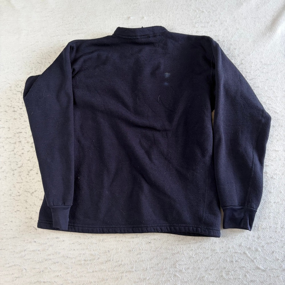 Patagonia Capilene Henley Mens Medium Navy Blue Vintage 90s Fleece Pullover - Picture 3 of 9
